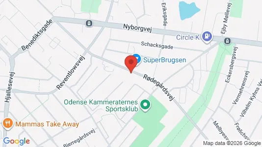 Apartments for rent i Odense C - kort over placeringen