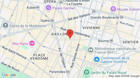 Apartments for rent i Paris 2ème arrondissement - Bourse - kort over placeringen