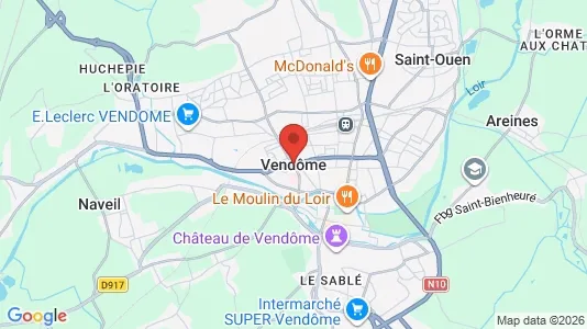 Apartments for rent i Vendôme - kort over placeringen