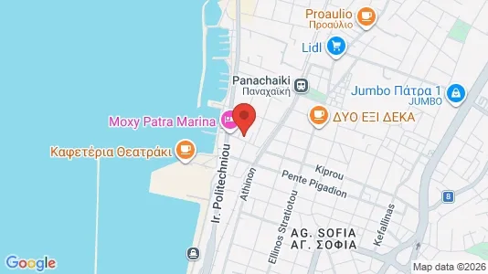 Apartments for rent i Patras - kort over placeringen