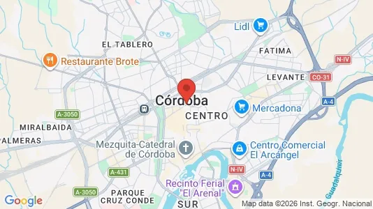 Apartments for rent i Córdoba - kort over placeringen