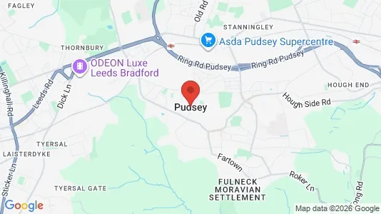 Houses for rent i Pudsey - West Yorkshire - kort over placeringen