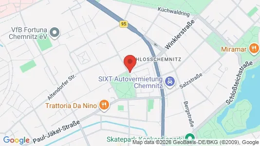 Apartments for rent i Chemnitz - kort over placeringen