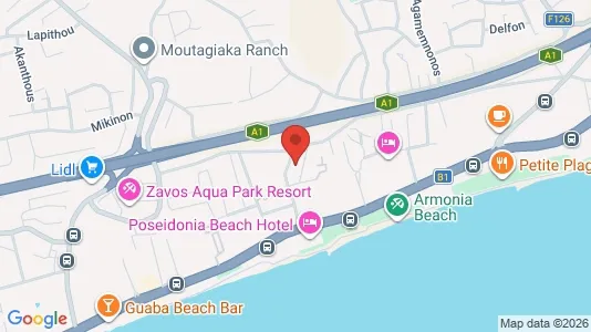 Apartments for rent i Agios Tychon Touristiki Periochi - kort over placeringen
