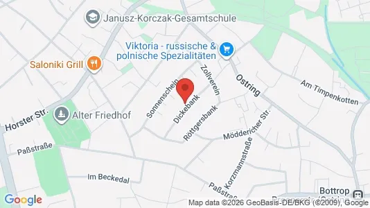Apartments for rent i Bottrop - kort over placeringen