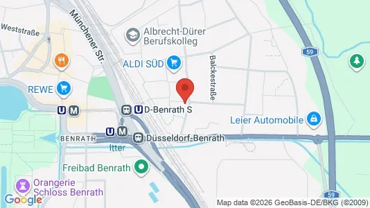 Apartments for rent i Dusseldorf - kort over placeringen