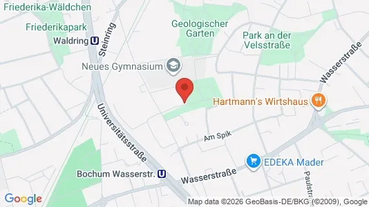 Apartments for rent i Bochum - kort over placeringen