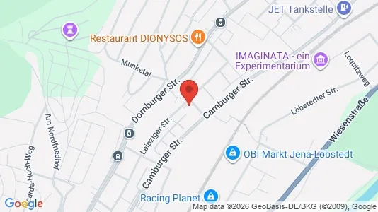 Apartments for rent i Jena - kort over placeringen