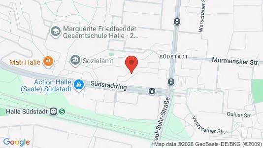 Apartments for rent i Halle (Saale) - kort over placeringen