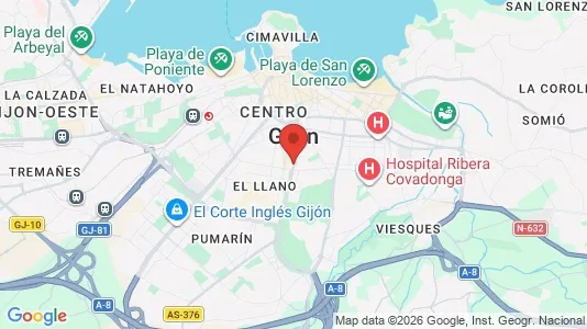 Apartments for rent i Gijón - kort over placeringen