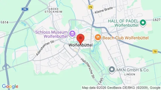 Apartments for rent i Wolfenbüttel - kort over placeringen