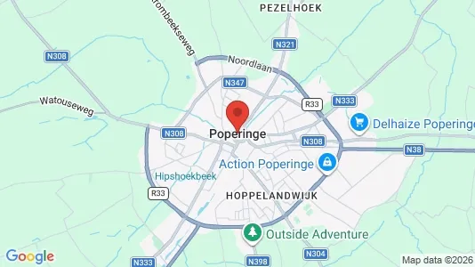 Apartments for rent i Poperinge - kort over placeringen