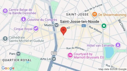 Apartments for rent i Brussels Sint-Joost-ten-Node - kort over placeringen