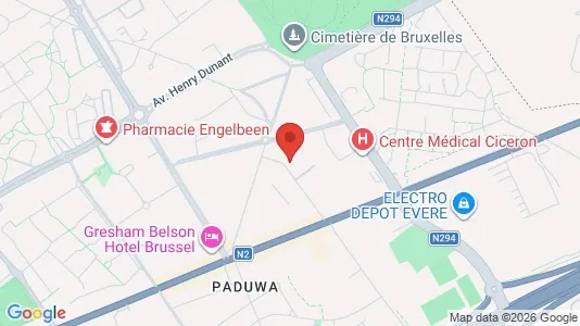 Apartments for rent i Brussels Evere - kort over placeringen