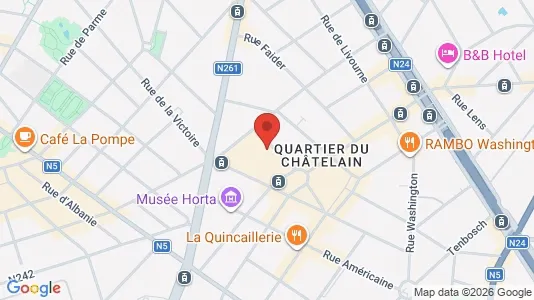 Apartments for rent i Brussels Elsene - kort over placeringen