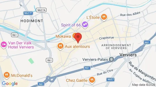 Apartments for rent i Verviers - kort over placeringen
