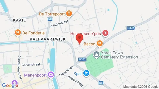 Apartments for rent i Ieper - kort over placeringen