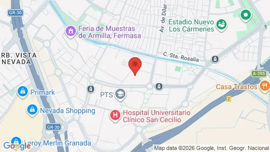 Apartments for rent i Granada - kort over placeringen