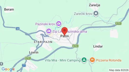 Houses for rent i Pazin - kort over placeringen