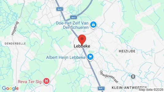 Apartments for rent i Lebbeke - kort over placeringen