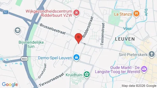 Rooms for rent i Leuven - kort over placeringen