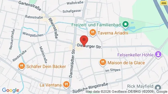 Rooms for rent i Offenbach - kort over placeringen