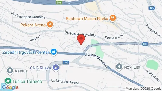 Apartments for rent i Rijeka - kort over placeringen