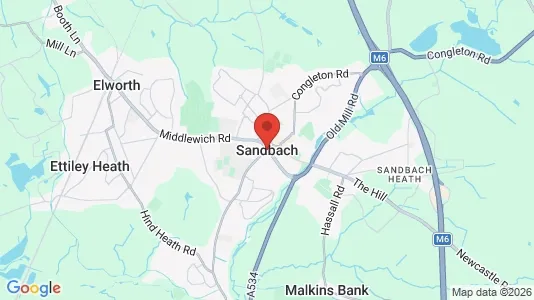 Apartments for rent i Sandbach - Cheshire - kort over placeringen