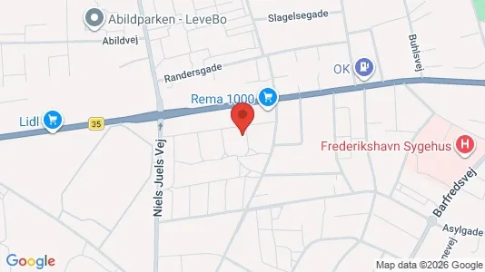 Apartments for rent i Frederikshavn - kort over placeringen