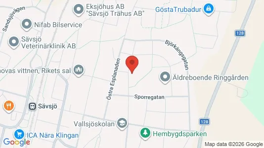 Apartments for rent i Sävsjö - kort over placeringen
