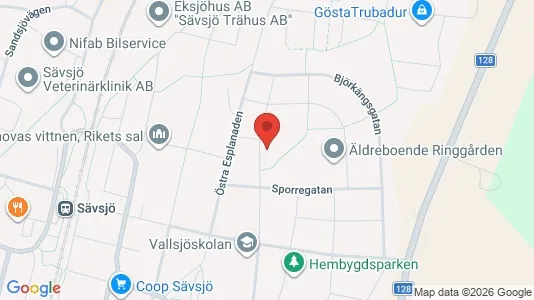 Apartments for rent i Sävsjö - kort over placeringen
