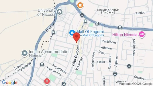 Apartments for rent i Nicosia Egkomi - kort over placeringen
