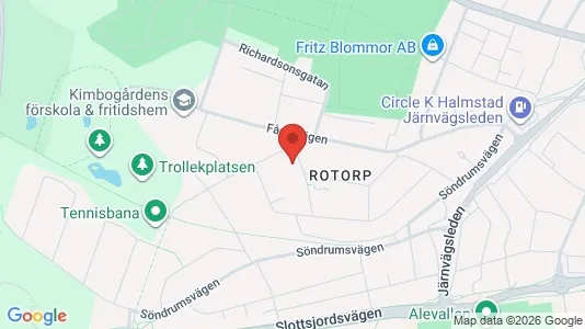 Apartments for rent i Halmstad - kort over placeringen