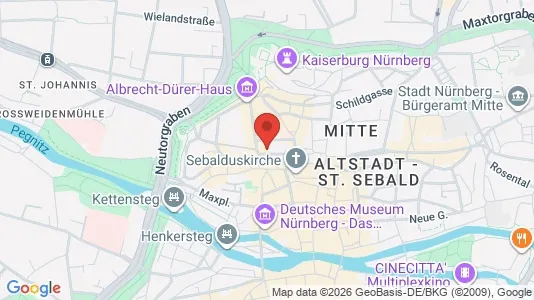 Apartments for rent i Nuremberg - kort over placeringen