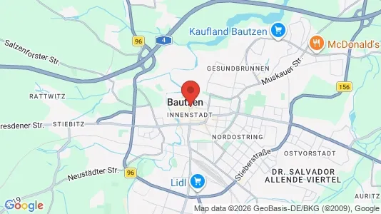 Apartments for rent i Bautzen - kort over placeringen