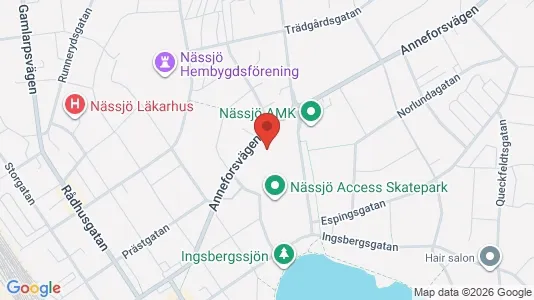 Apartments for rent i Nässjö - kort over placeringen