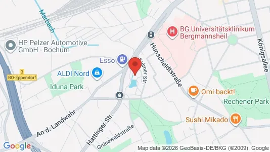 Apartments for rent i Bochum - kort over placeringen