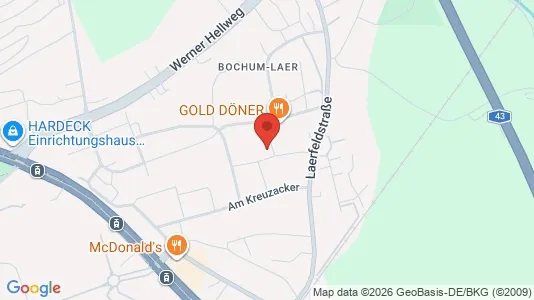 Apartments for rent i Bochum - kort over placeringen