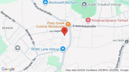 Apartments for rent i Bochum - kort over placeringen