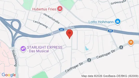 Apartments for rent i Bochum - kort over placeringen