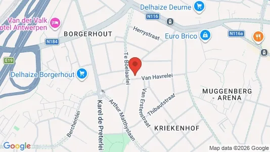 Apartments for rent i Antwerp Deurne - kort over placeringen