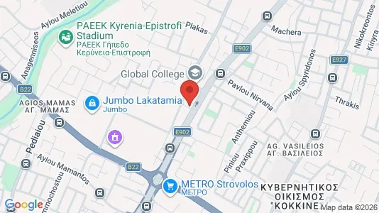 Apartments for rent i Nicosia Strovolos - kort over placeringen
