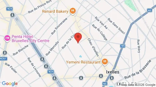 Apartments for rent i Brussels Elsene - kort over placeringen