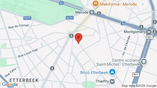 Apartments for rent i Brussels Etterbeek - kort over placeringen