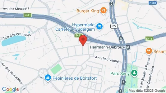 Apartments for rent i Brussels Oudergem - kort over placeringen