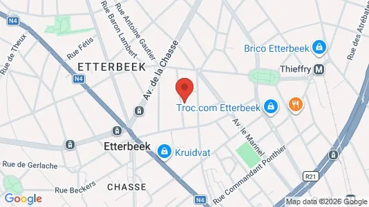 Apartments for rent i Brussels Etterbeek - kort over placeringen