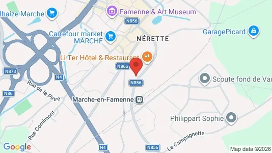 Apartments for rent i Marche-en-Famenne - kort over placeringen