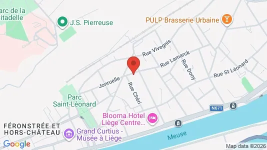 Apartments for rent i Luik - kort over placeringen