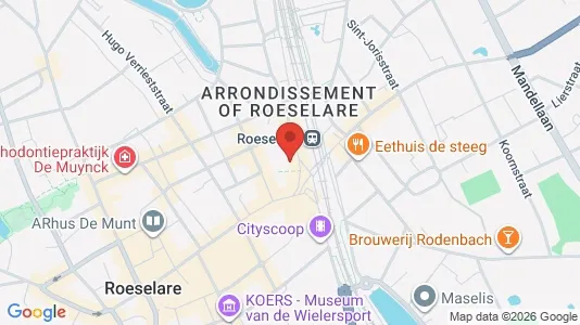 Apartments for rent i Roeselare - kort over placeringen