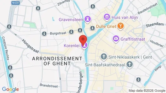 Apartments for rent i Stad Gent - kort over placeringen